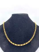 18k yellow Gold oval shaped curb chain