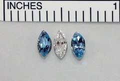 Sparkling Diamond &  Aquamarine Set of Marquise