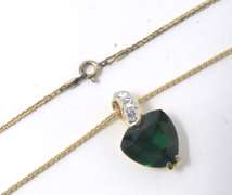 925 Sterling Silver Gemstone Pendant on Chain