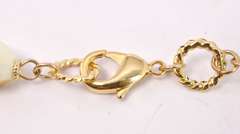 Dreamy Italian Made Hand Blown Art Glass and Gold Links Long Necklace