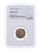 MS65 RB 1909-S VDB Lincoln Wheat Cent - Graded NGC