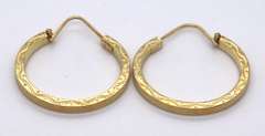 Beautiful Highpolish w Pattern Hoop Earrings