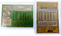 2 O.J. Simpson Topps Football Cards