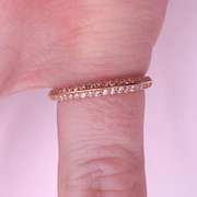 18kt Rose Gold & Diamond Band Ring