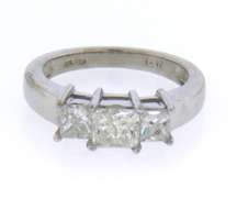 Dazzling White Gold Princess Cut Diamond Engagement Ring