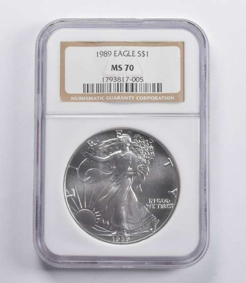 MS70 1989 American Silver Eagle NGC