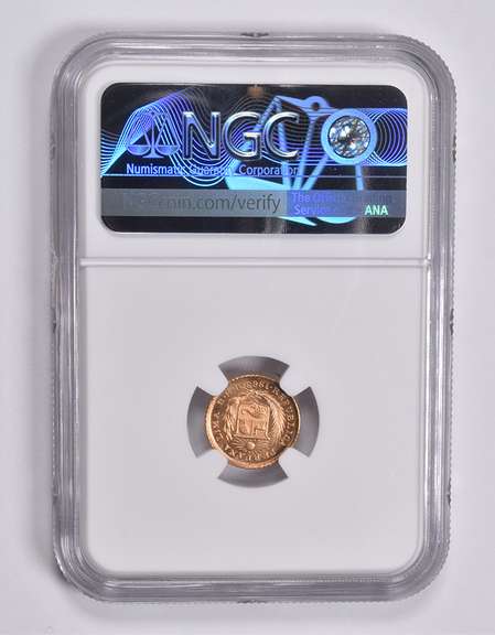 MS67 1968 BBR Peru 1/5 Lima Gold Coin NGC