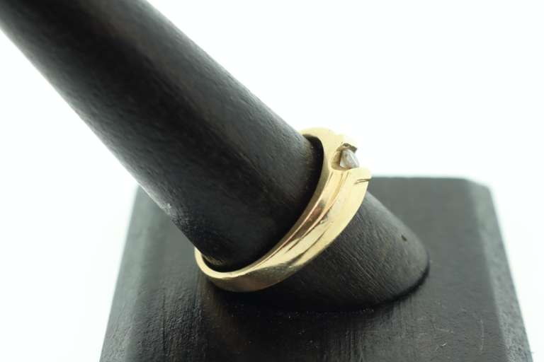 MENS 14K GOLD AND DIAMOND BAND