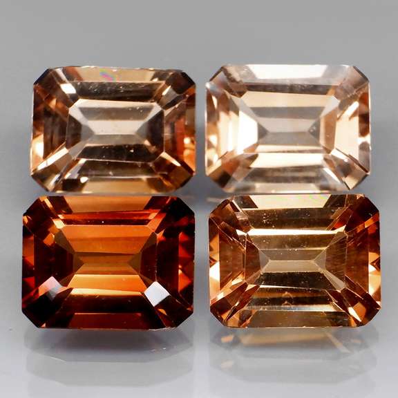 Beautiful! 4 piece 11.76ct full fire imperial Topaz set