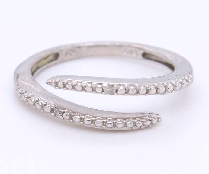 Lot of 2 Vintage 925 Sterling Silver Cubic Zirconia Rings