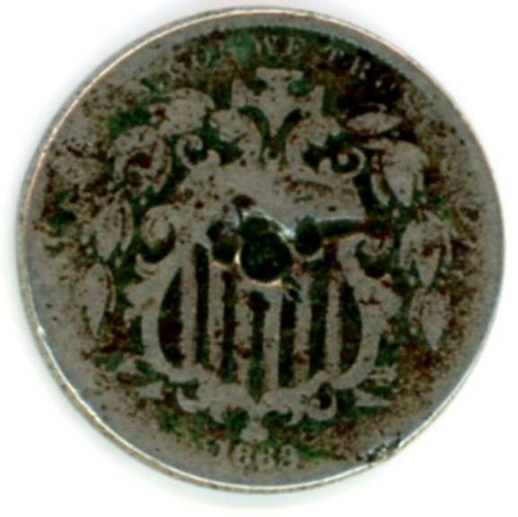 1869 No Rays Shield Nickel