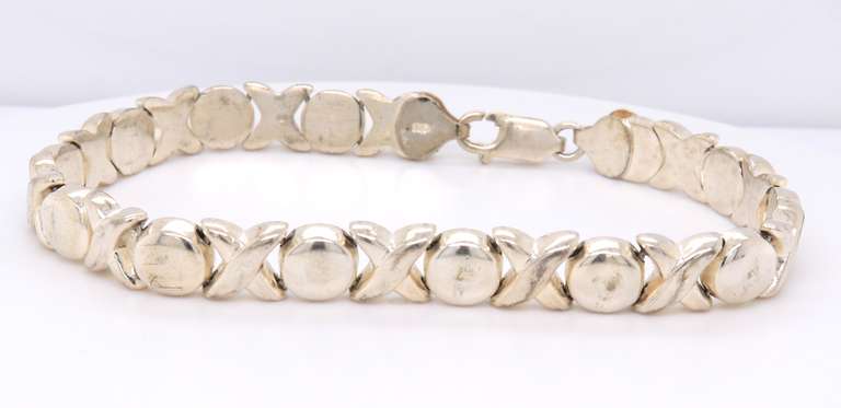 Vintage Italian Sterling Silver XO Bracelet
