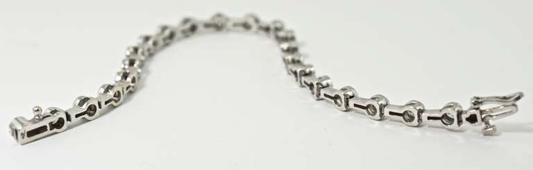 Gorgeous 14K White Gold 4 Ct. Diamond Bracelet