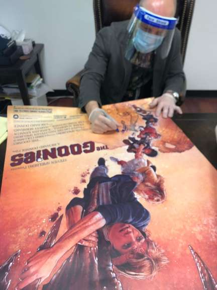 Jeff Cohen Autographed The Goonies Chunk 27x40 Movie Poster ACOA