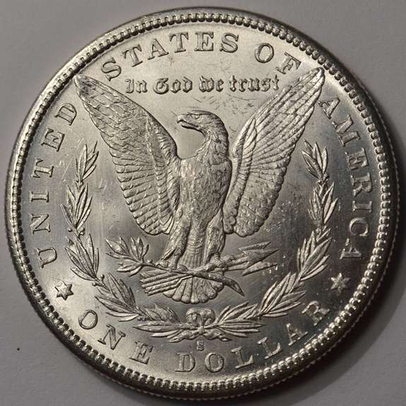 1880-S Flashy Morgan Silver Dollar Brilliant Uncirculated.