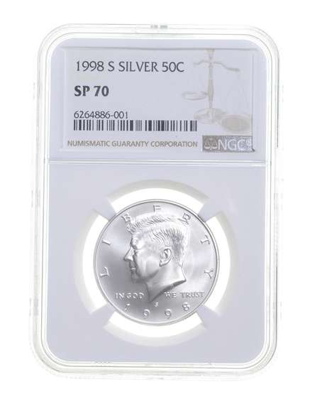 SP70 1998-S Kennedy Silver Half Dollar - Graded NGC