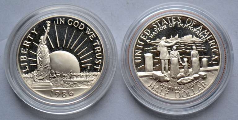 15 Proof &Unc 1986 Liberty Comm Halves