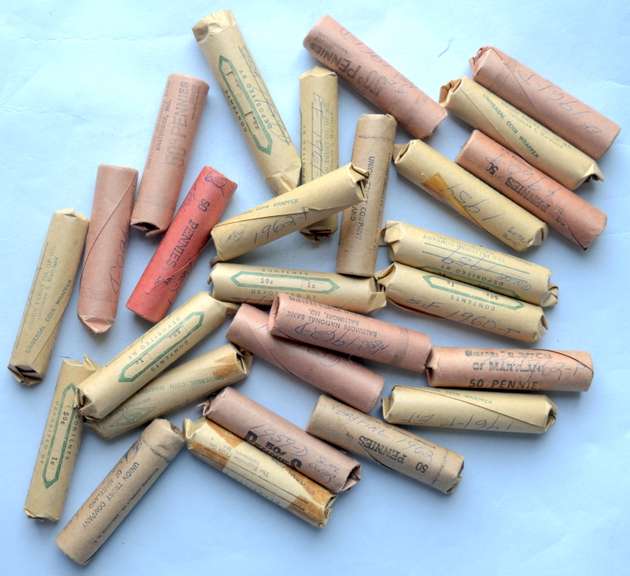 27 Solid Date Early Memorial Cent Rolls 1959-63