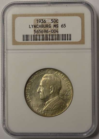 1936 Lynchburg Commemorative Half Dollar NGC MS65