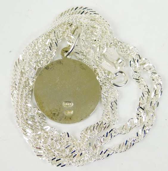 Vintage Sterling Madonna Pendant & Chain