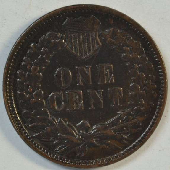 Glossy-brown XF 1886 Type 1 Indian Head Cent. Scarce