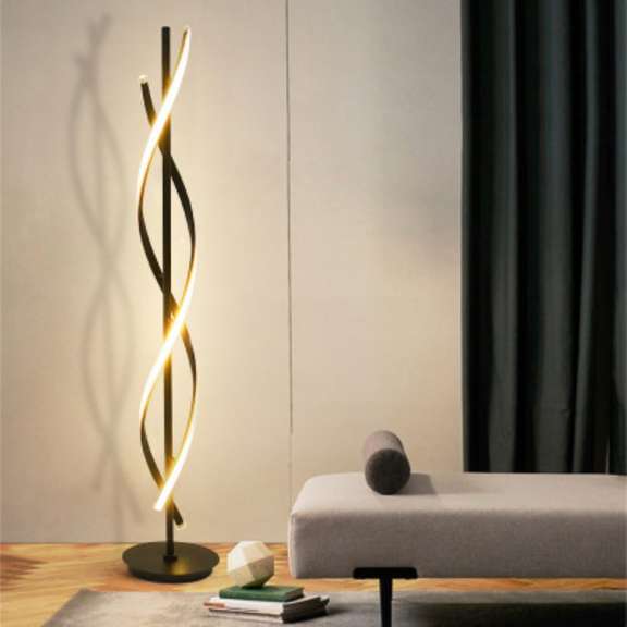 LED Spiral Floor Lamp Dimmable Warm White