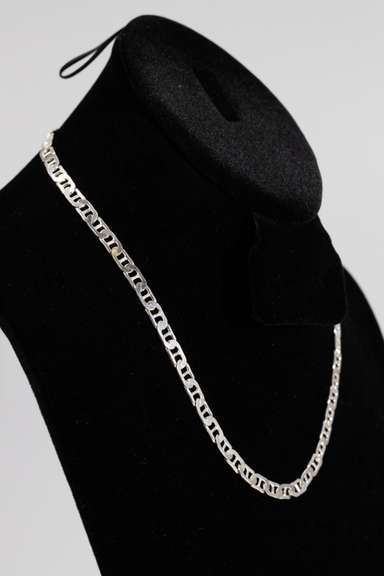 Italian .925 Sterling Silver 5.7mm Flat Marina Link Chain 18 Inches