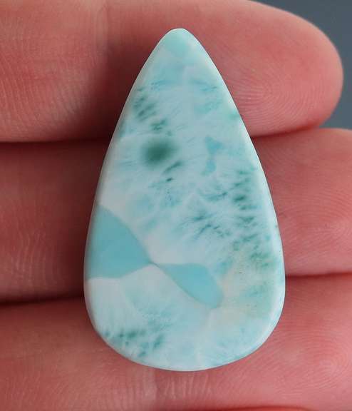Collectors 32.85ct sky blue Larimar cabochon