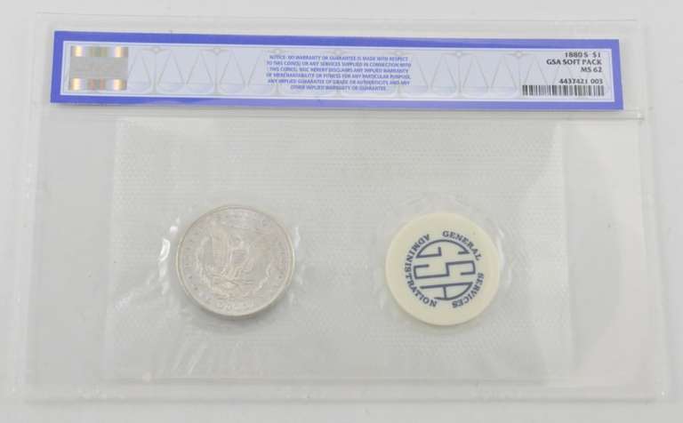 MS62 1880-S Morgan Silver Dollar - GSA Soft Pack - Graded NGC