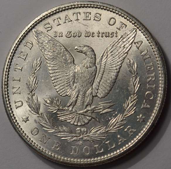 1880-S Flashy Morgan Silver Dollar Brilliant Uncirculated.