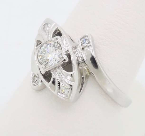 Vintage Diamond Bypass Ring