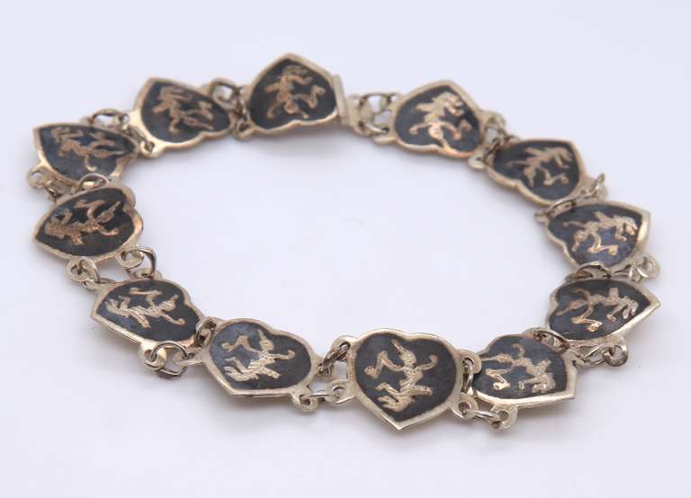 Siam Vintage 925 Sterling Silver Bracelet