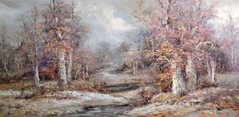Fall Landscape, Signed Original Oil Painting on Canvas