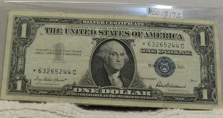 1957 $1. Silver Cert, Star Note