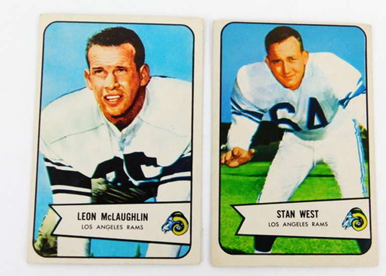 2 Bowman 1954 Football Cards