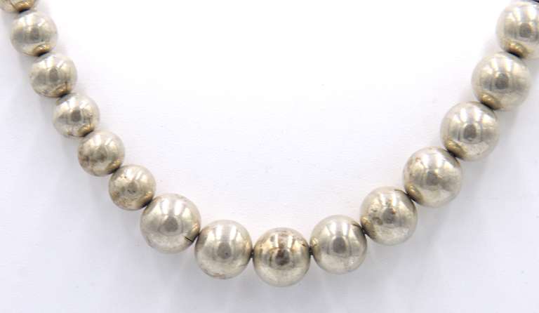 Vintage Sterling Silver Ball Necklace