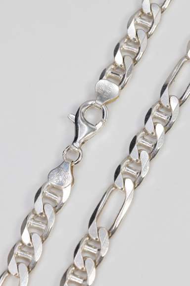 .925 Sterling Silver 8.2mm Ficonucci Link Chain 20 Inches