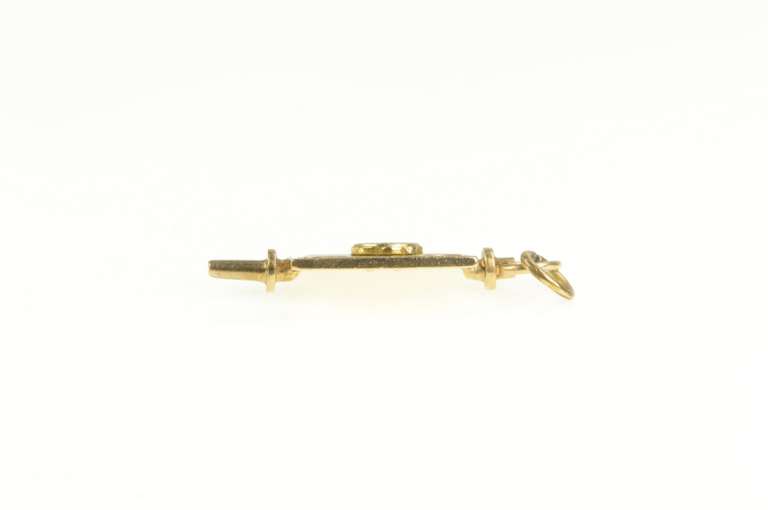 10K Yellow Gold 1940's Boston University Enamel Key Charm/Pendant