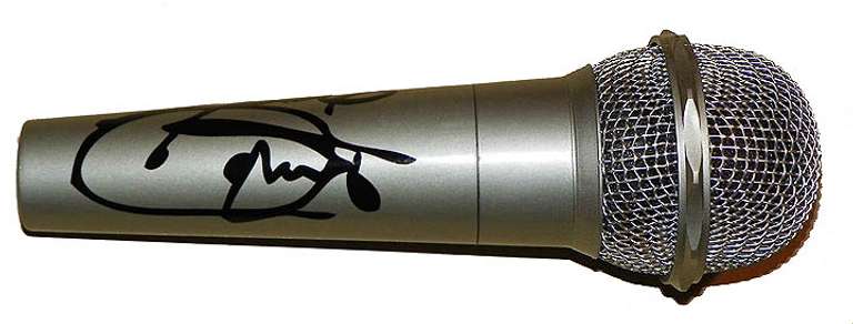 Janet Jackson Autographed Facsimile Signed Microphone