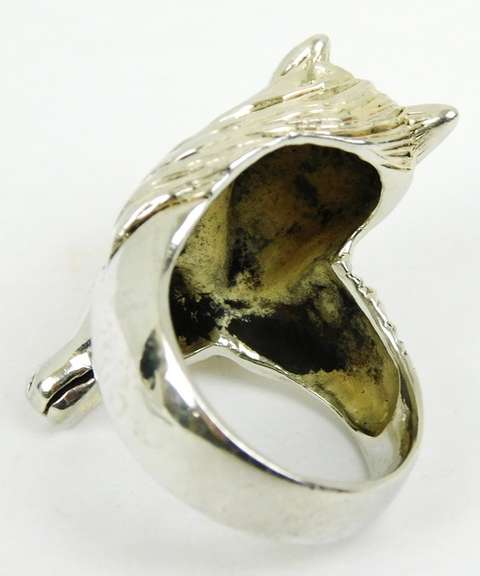 Big Chunky Sterling Mare & Foul Ring, Size 8