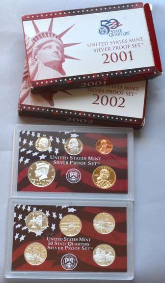 2001 & 2003 US Silver Proof Sets