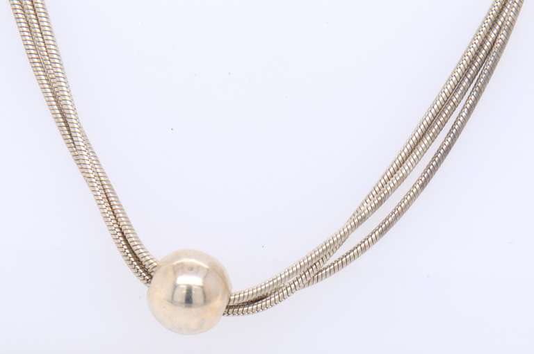 Italian 925 Sterling Silver Multi Strand Snake Chain Necklace