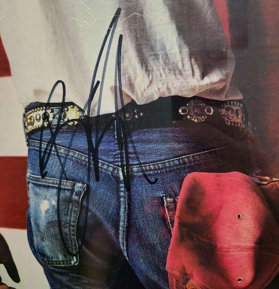 Bruce Springsteen Autographed Framed Born In The USA Album LP