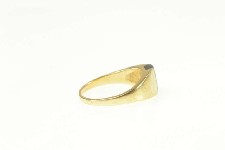 14K Yellow Gold Kabana Black Onyx Inlay Graduated Child's Ring
