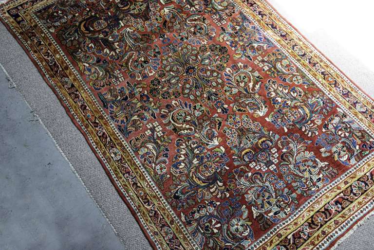 Antique Persian Sarouk 5.7x10.0