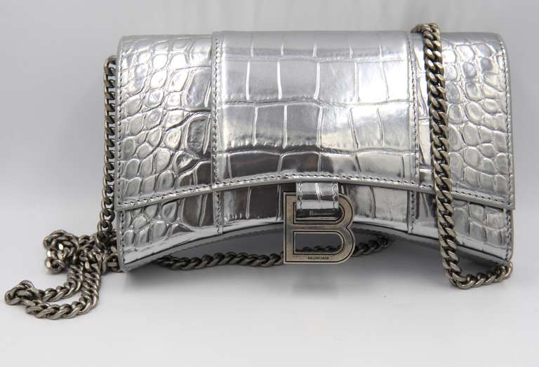 Balenciaga Hourglass Wallet on Chain Handbag