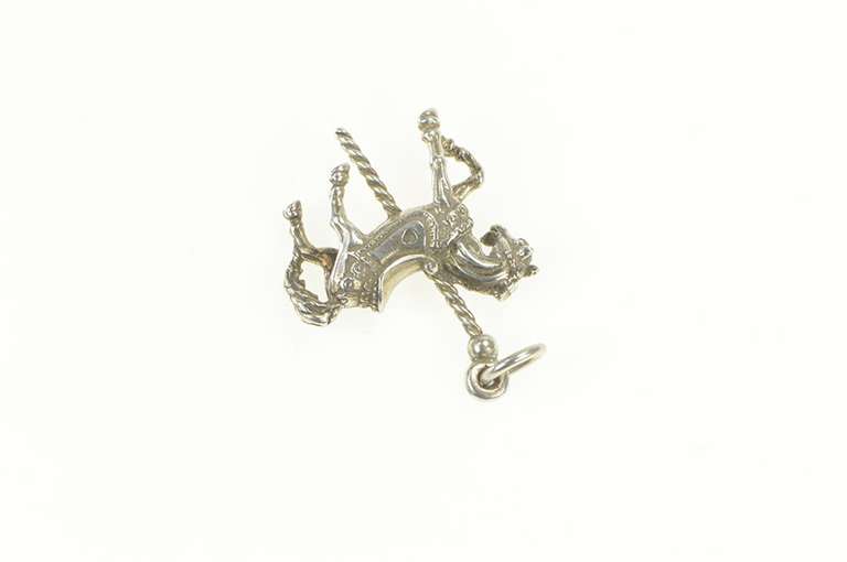Sterling Silver 3D Carousel Horse Carnival Charm/Pendant