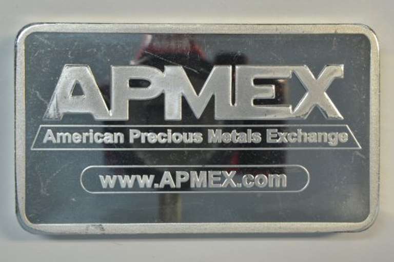 Apmex 10 Troy Oz. pure .999 fine silver bar in plastic