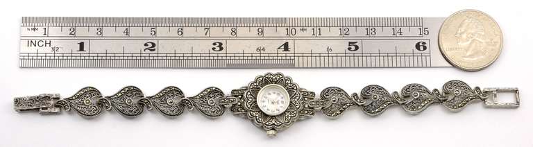 Adorable Women's .926 Silver & Marcasite Quartz Watch