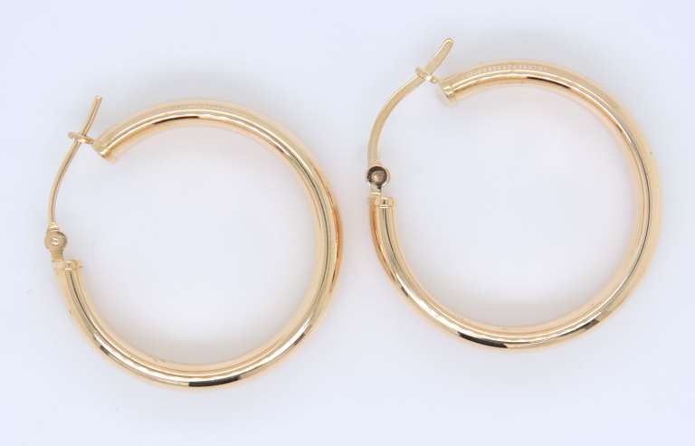Beautiful Yellow Gold Hoop Earrings